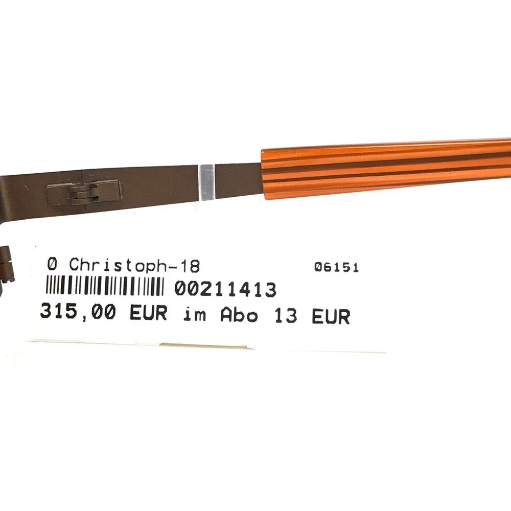 THEO Eyeglasses Frames christoph 18 Brown Striped Orange Rectangular 48-19-135